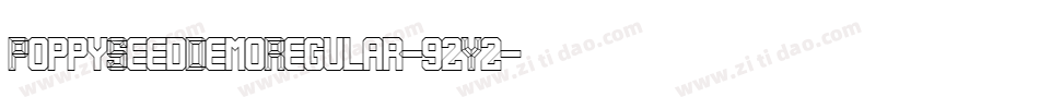 PoppySeedDemoRegular-92Y2字体转换