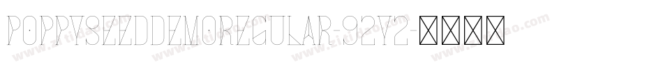 PoppySeedDemoRegular-92Y2字体转换