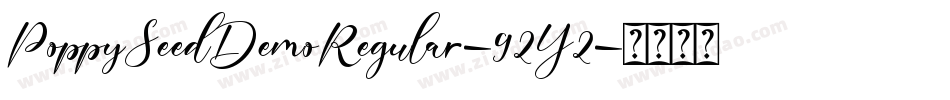 PoppySeedDemoRegular-92Y2字体转换
