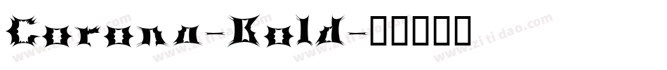 Corona-Bold字体转换