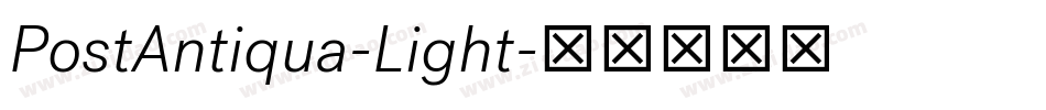 PostAntiqua-Light字体转换