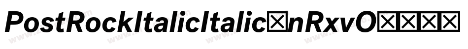 PostRockItalicItalic-nRxvO字体转换