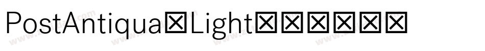 PostAntiqua-Light字体转换