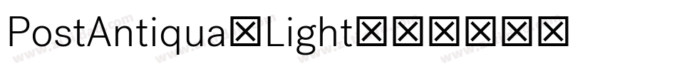 PostAntiqua-Light字体转换