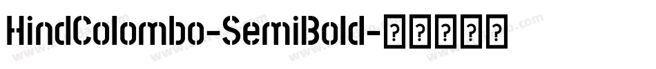HindColombo-SemiBold字体转换