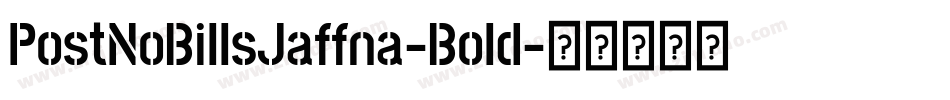PostNoBillsJaffna-Bold字体转换