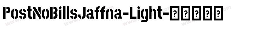 PostNoBillsJaffna-Light字体转换