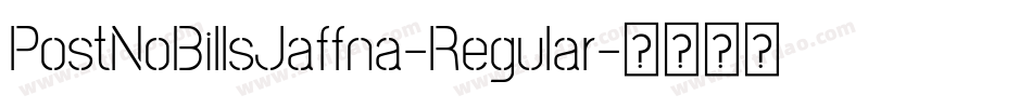 PostNoBillsJaffna-Regular字体转换