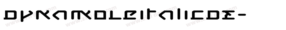 DynamoLeItalicDE字体转换