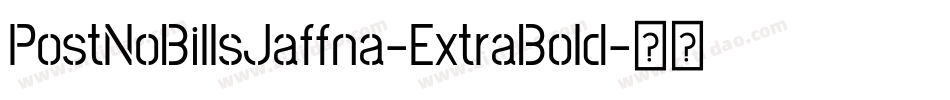 PostNoBillsJaffna-ExtraBold字体转换