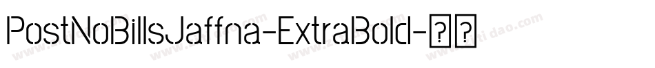 PostNoBillsJaffna-ExtraBold字体转换