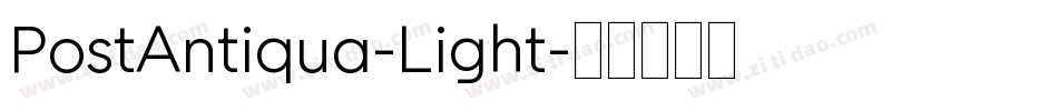 PostAntiqua-Light字体转换