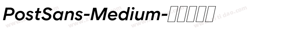 PostSans-Medium字体转换