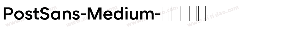 PostSans-Medium字体转换