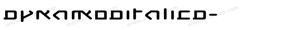 DynamoDItalicD字体转换
