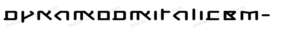 DynamoDmItalicBM字体转换