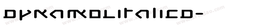 DynamoLItalicD字体转换