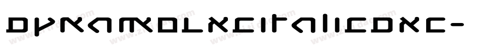DynamoLxcItalicDXC字体转换