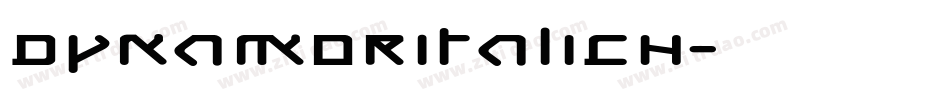 DynamoRItalicH字体转换