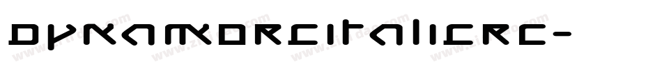 DynamoRcItalicRC字体转换