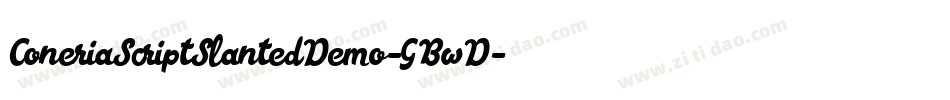 ConeriaScriptSlantedDemo-GBwD字体转换