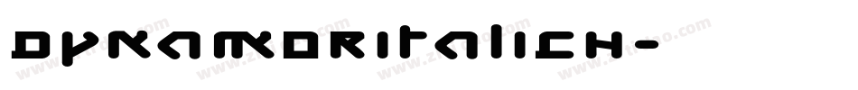 DynamoRItalicH字体转换