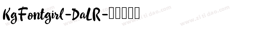 KgFontgirl-DaLR字体转换