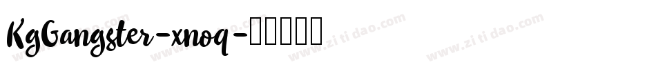 KgGangster-xnoq字体转换