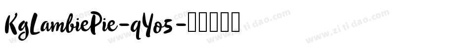 KgLambiePie-qYo5字体转换