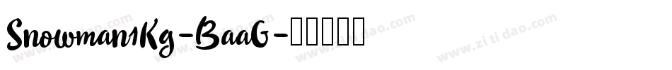 Snowman1Kg-BaaG字体转换