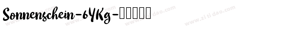 Sonnenschein-6YKg字体转换