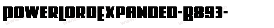 PowerLordExpanded-B893字体转换