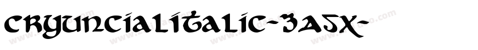 CryUncialItalic-3A5X字体转换