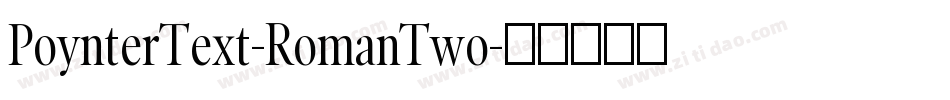 PoynterText-RomanTwo字体转换