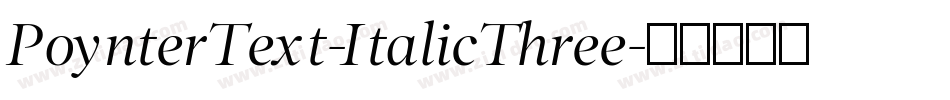 PoynterText-ItalicThree字体转换