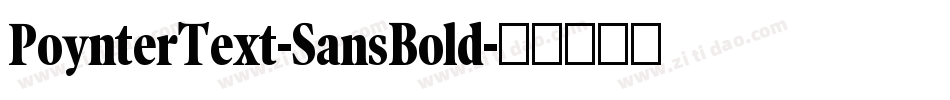 PoynterText-SansBold字体转换
