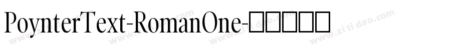 PoynterText-RomanOne字体转换