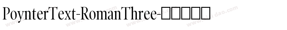 PoynterText-RomanThree字体转换
