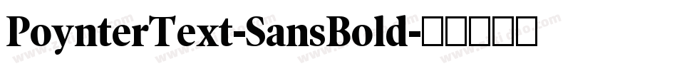 PoynterText-SansBold字体转换