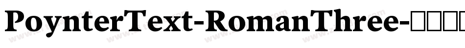 PoynterText-RomanThree字体转换