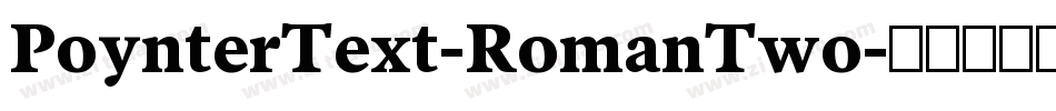 PoynterText-RomanTwo字体转换