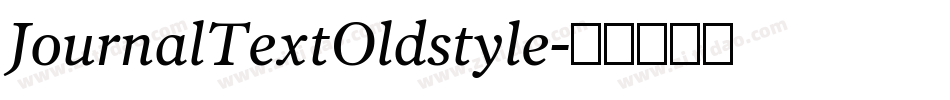 JournalTextOldstyle字体转换