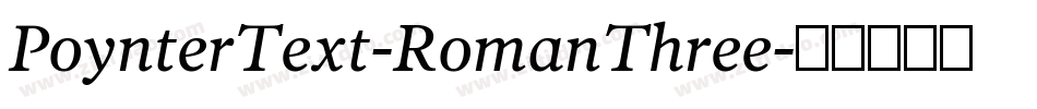 PoynterText-RomanThree字体转换