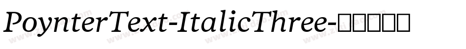 PoynterText-ItalicThree字体转换