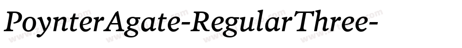 PoynterAgate-RegularThree字体转换