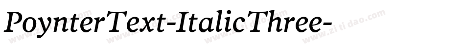 PoynterText-ItalicThree字体转换