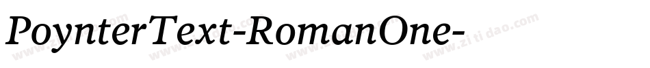 PoynterText-RomanOne字体转换