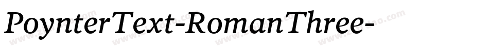 PoynterText-RomanThree字体转换