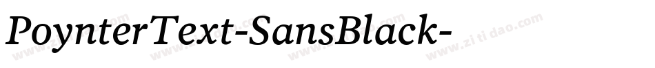 PoynterText-SansBlack字体转换