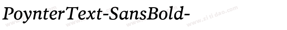 PoynterText-SansBold字体转换